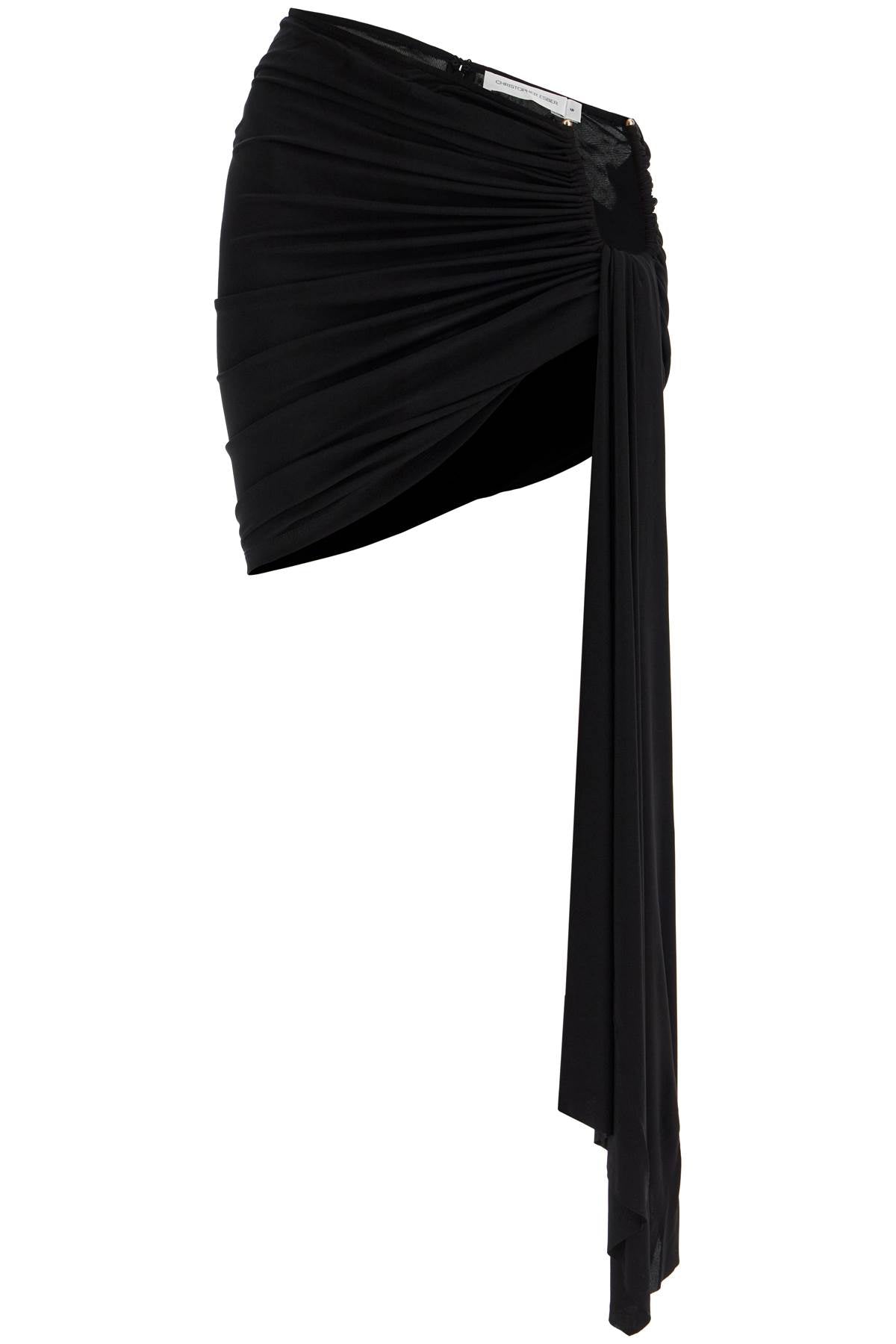 Christopher Esber Arced Palm Mini Skirt: Stretch Jersey, Ruched & Cut-Out image 0