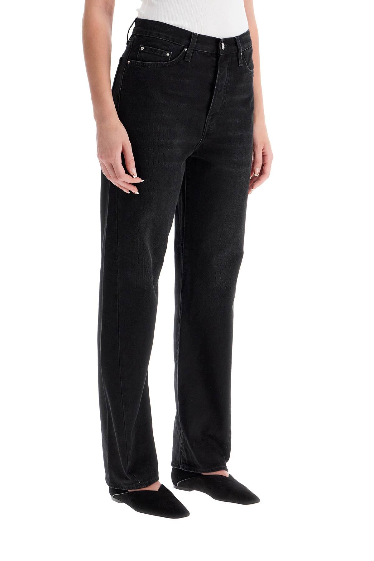 Totême Twisted Seam Straight Jeans - Faded Black image 1