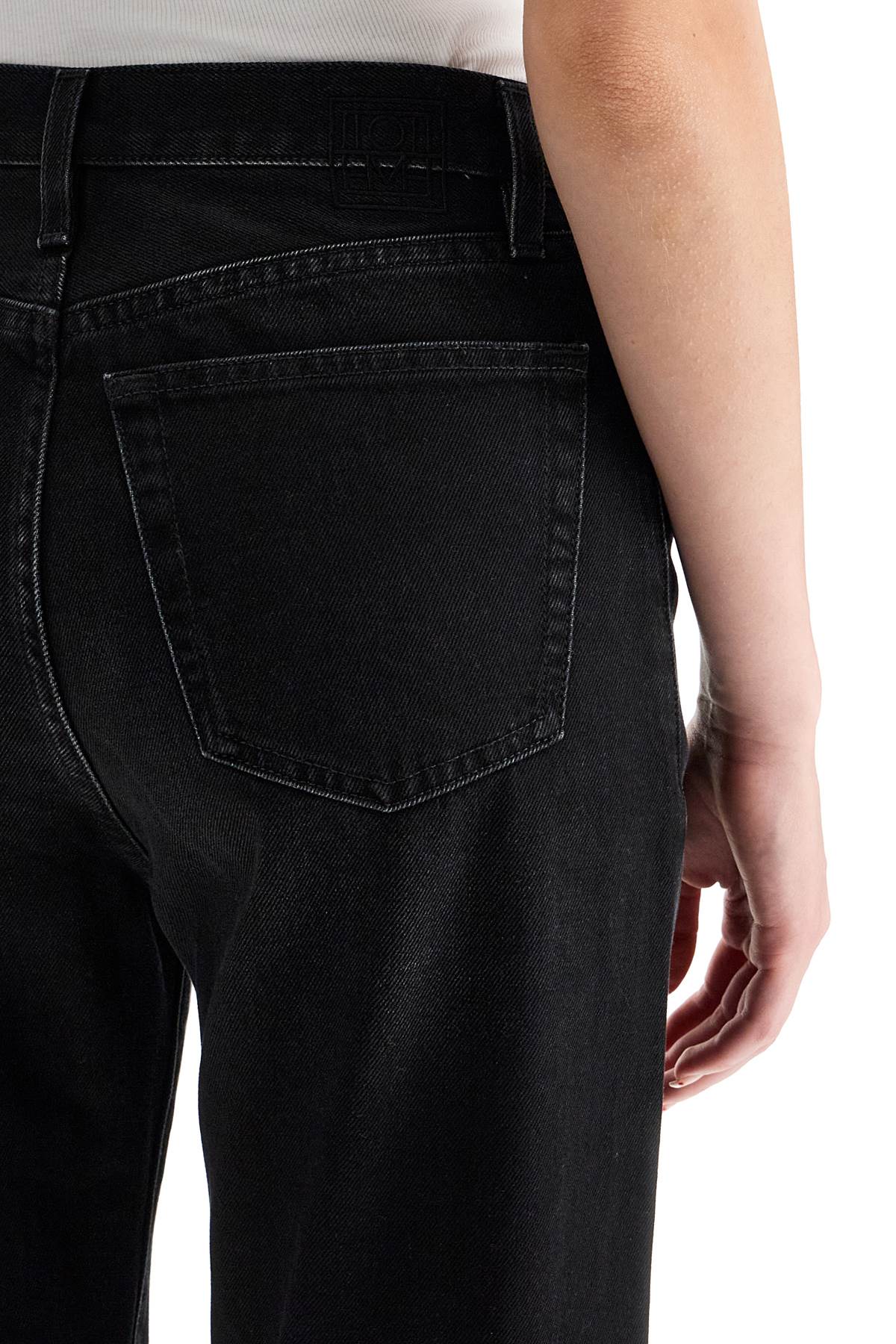 Totême Twisted Seam Straight Jeans - Faded Black image 3