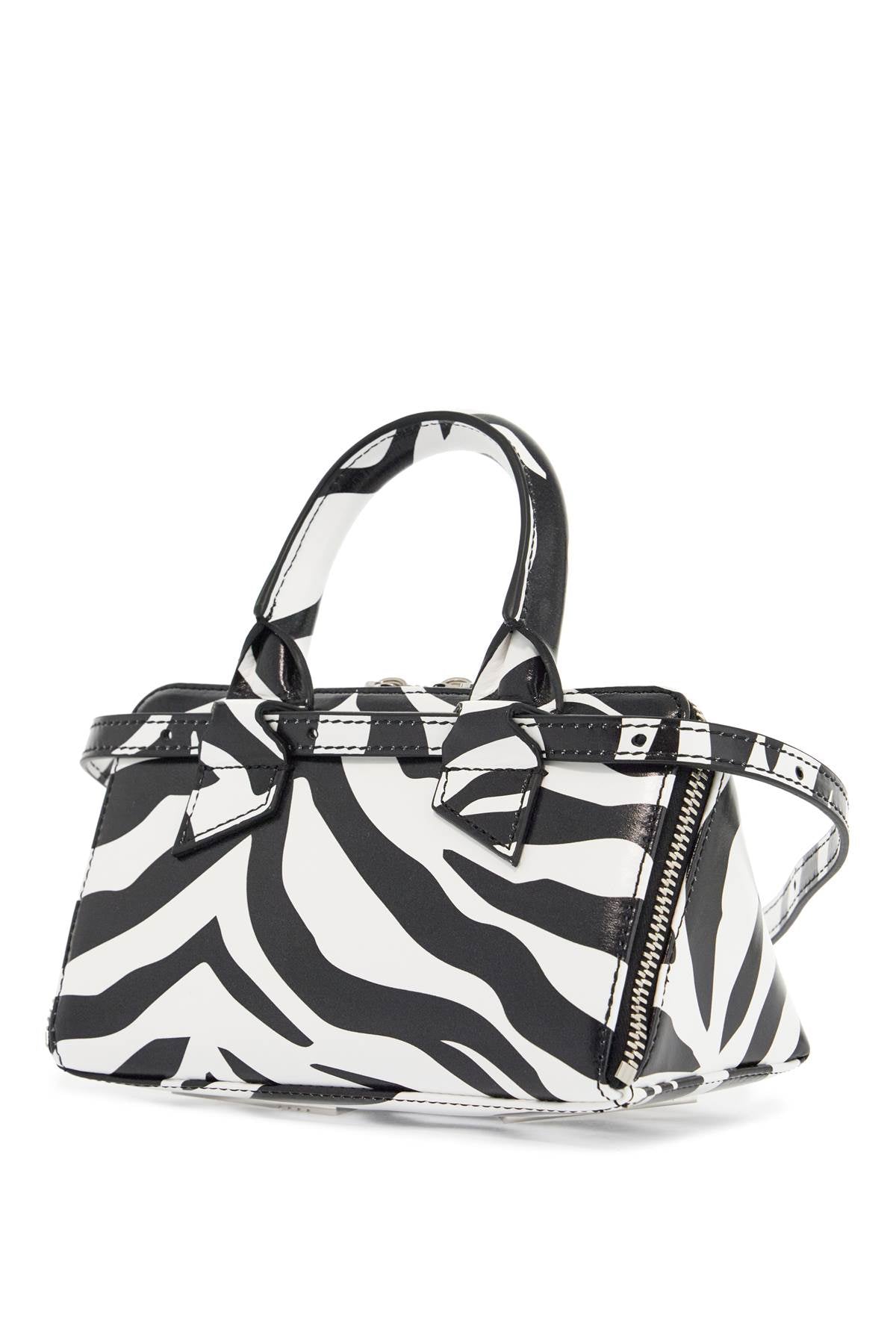 The Attico mini bag friday black and white animal print in calfskin image 1