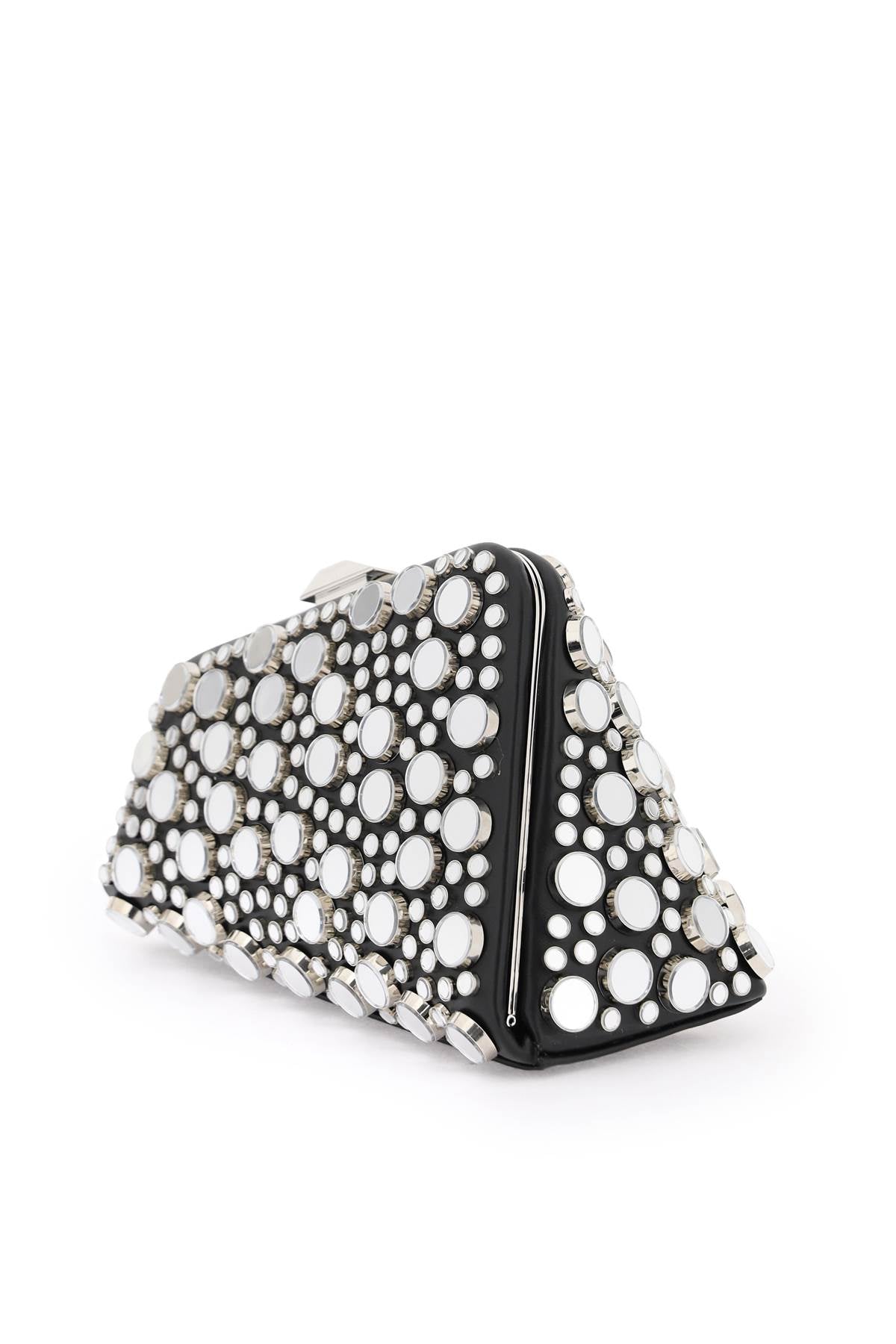 The Attico mini midnight clutch with mirrored studs image 1