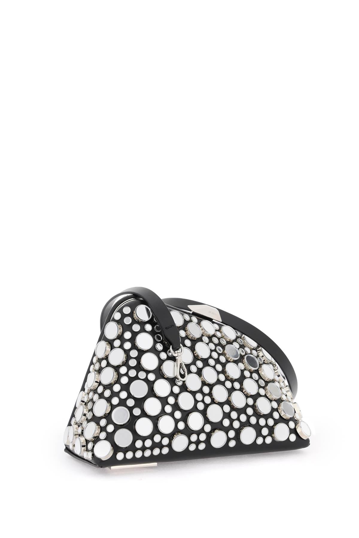 The Attico mini midnight clutch with mirrored studs image 2