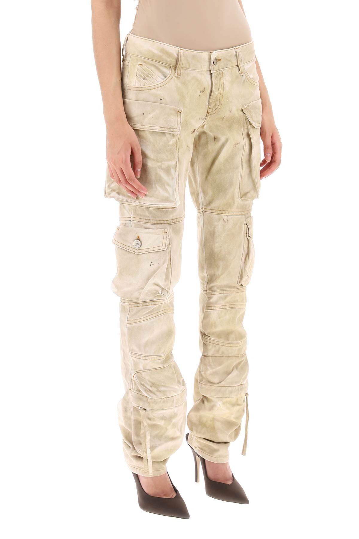 The Attico 'essie' cargo pants with marble effect image 1