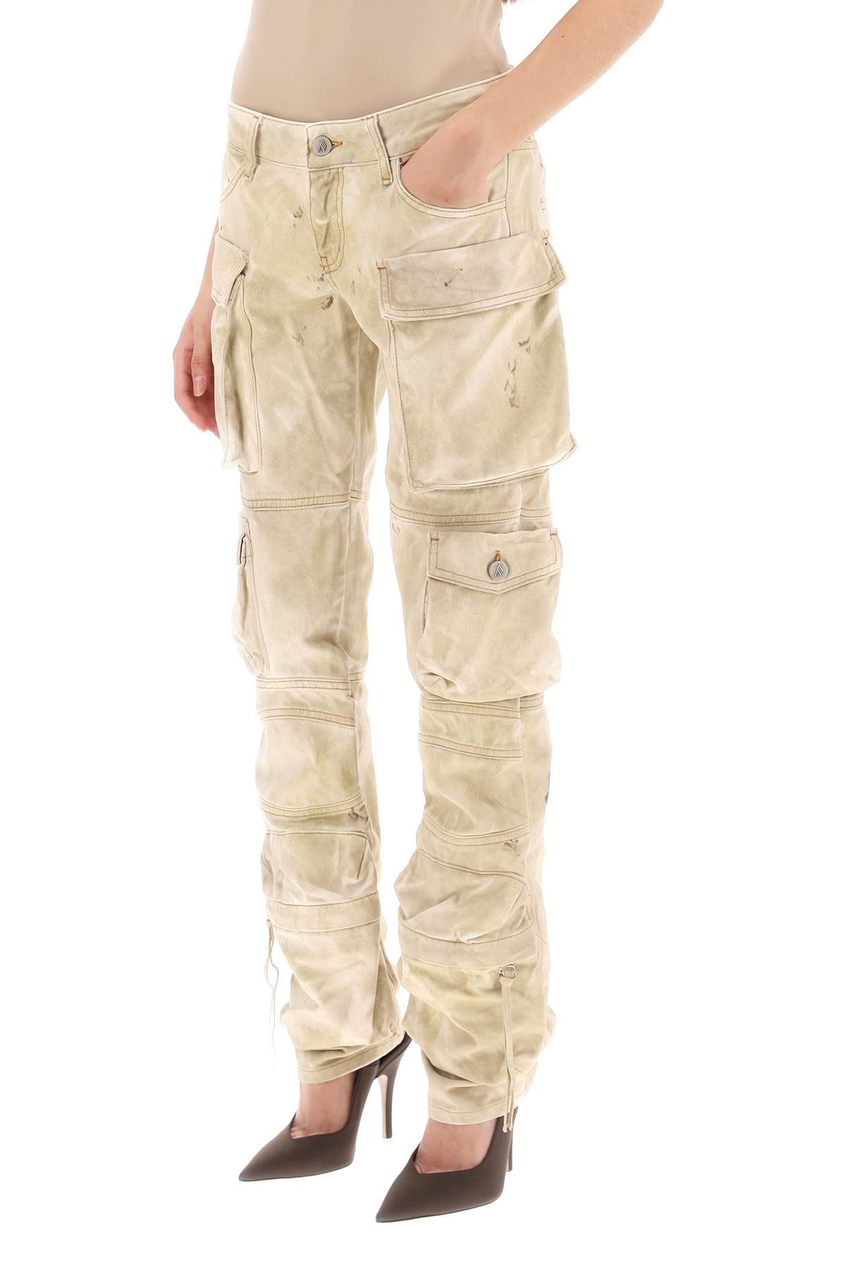 The Attico 'essie' cargo pants with marble effect image 2