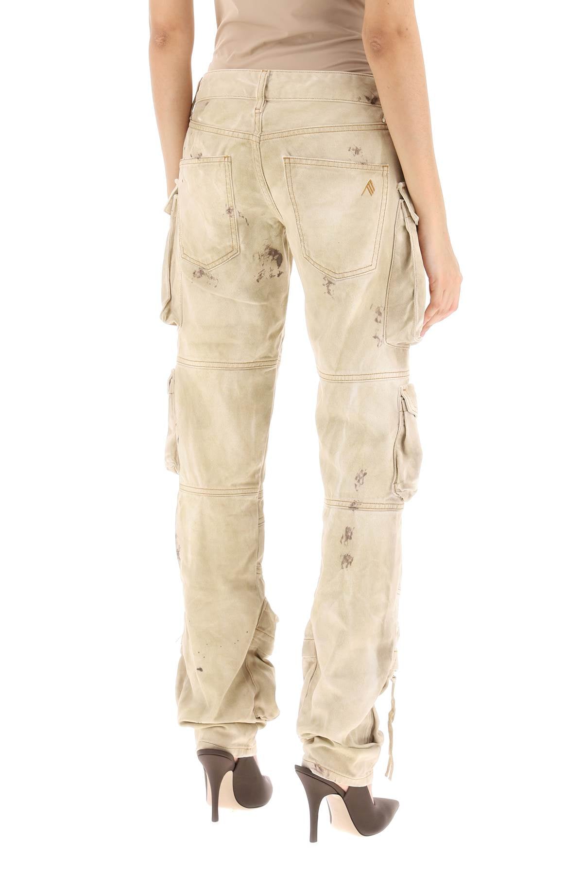 The Attico 'essie' cargo pants with marble effect image 3