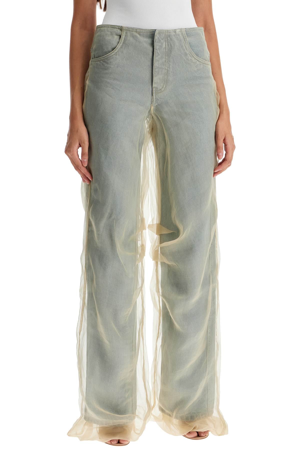 Christopher Esber Layered Silk Organza Jeans image 1