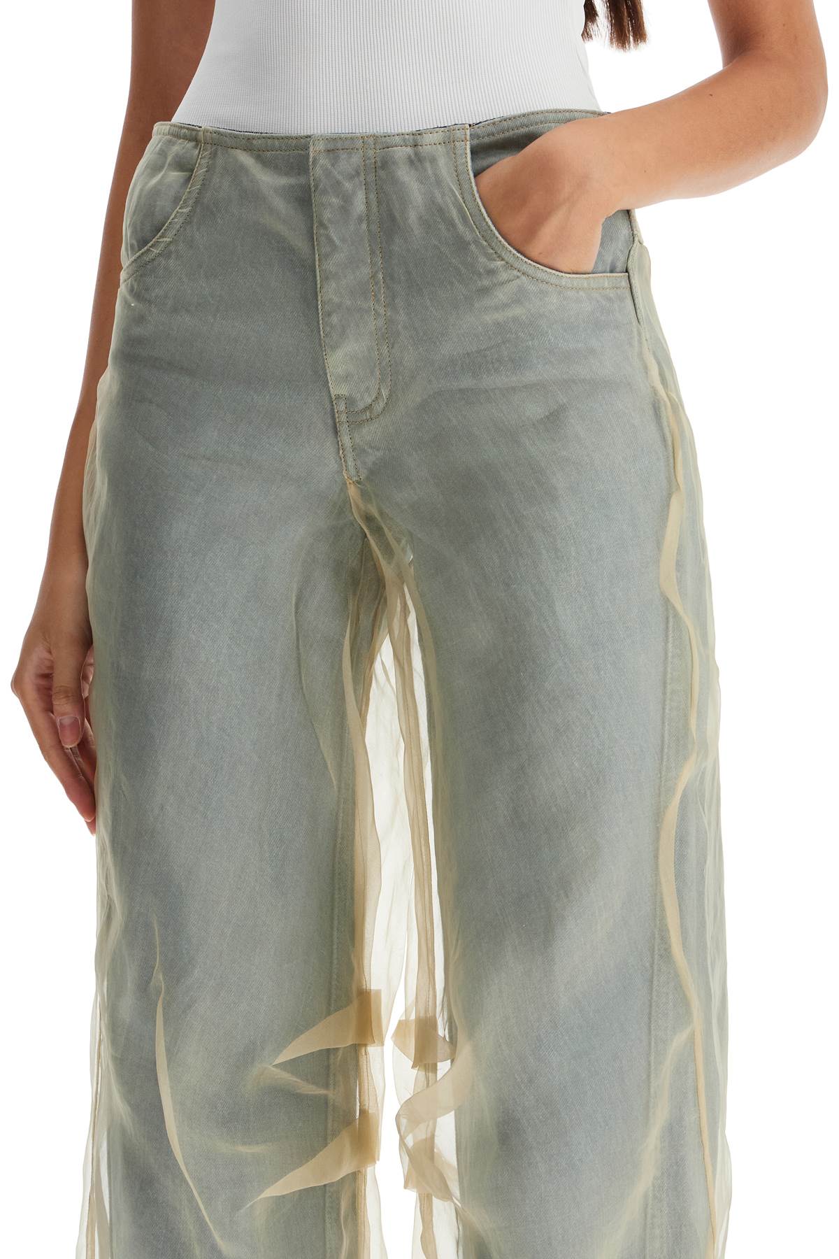 Christopher Esber Layered Silk Organza Jeans image 3