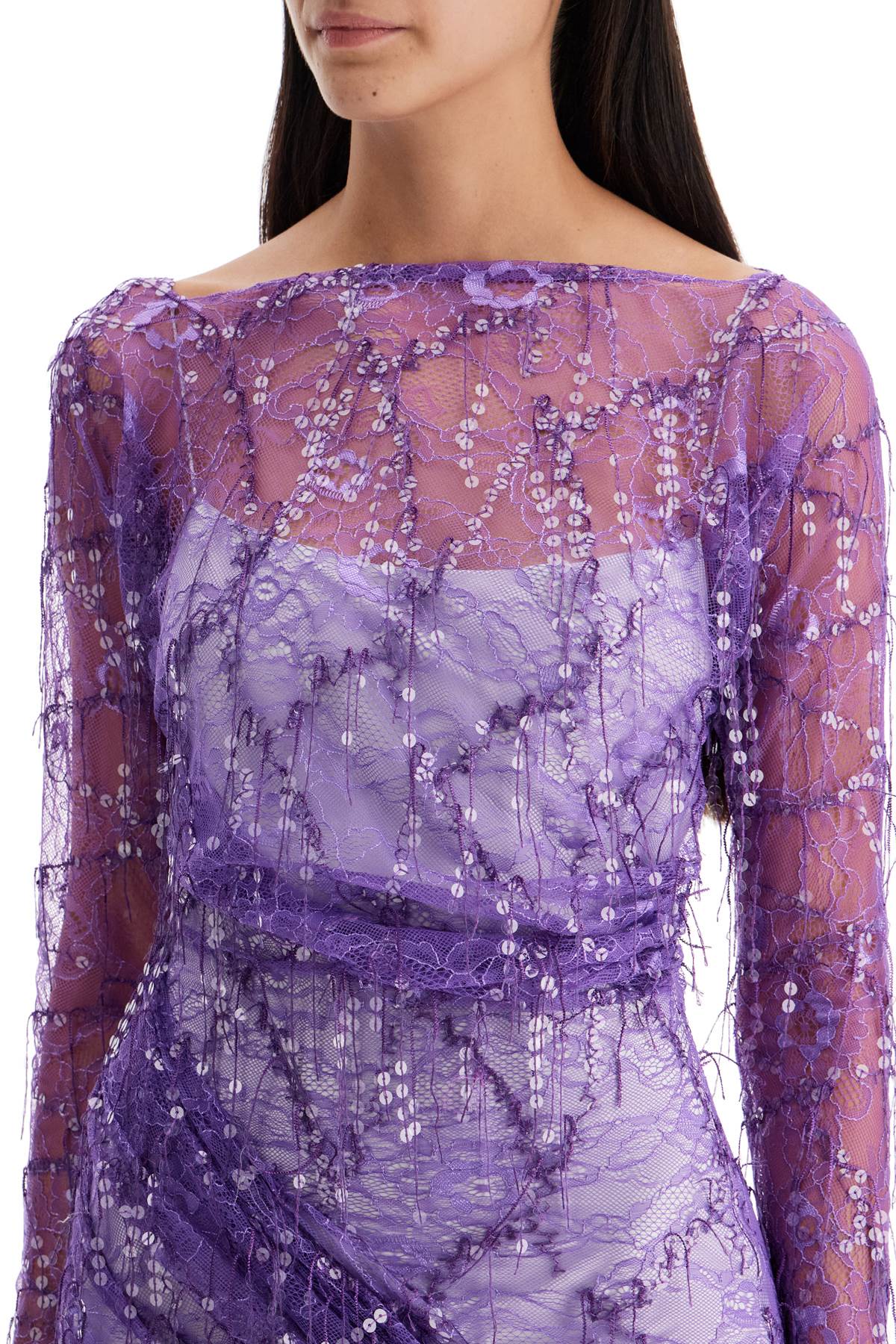 Christopher Esber mini lace dress with sequins image 3