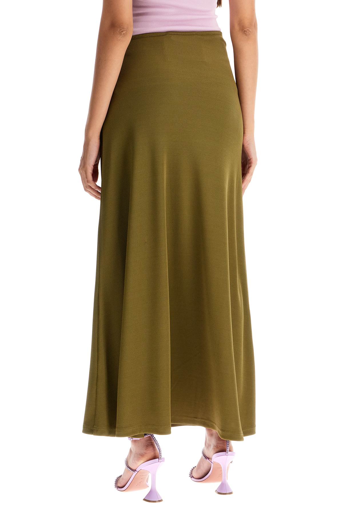 Christopher Esber Embellished Ribbed Jersey Long Skirt image 2