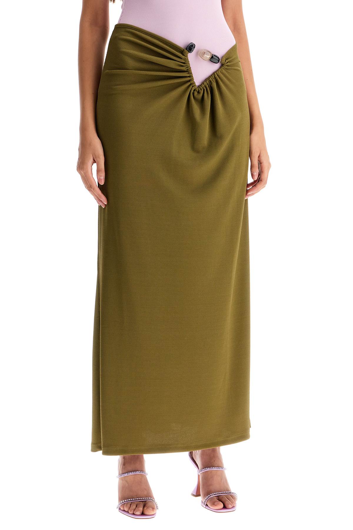 Christopher Esber Embellished Ribbed Jersey Long Skirt image 1