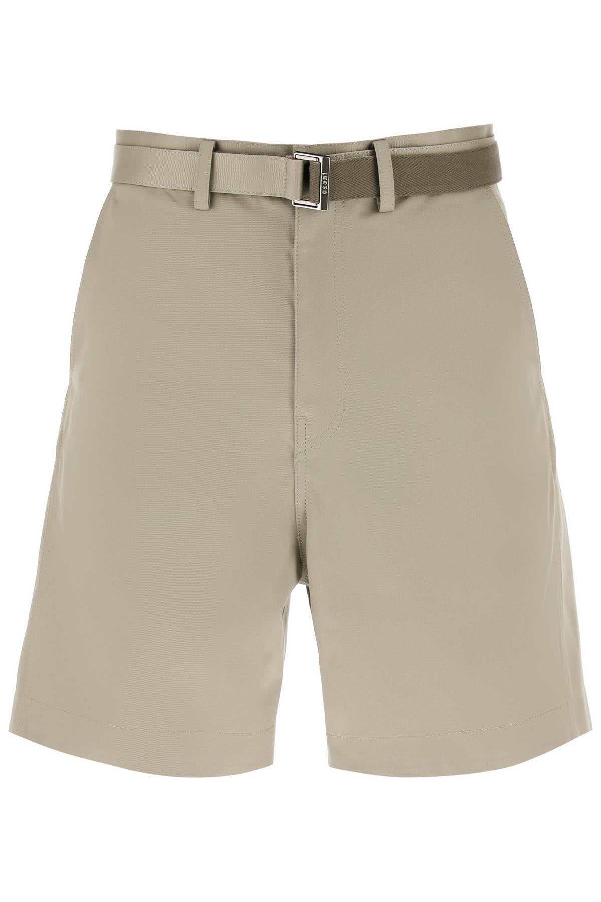 Sacai Cotton Belted Shorts image 0