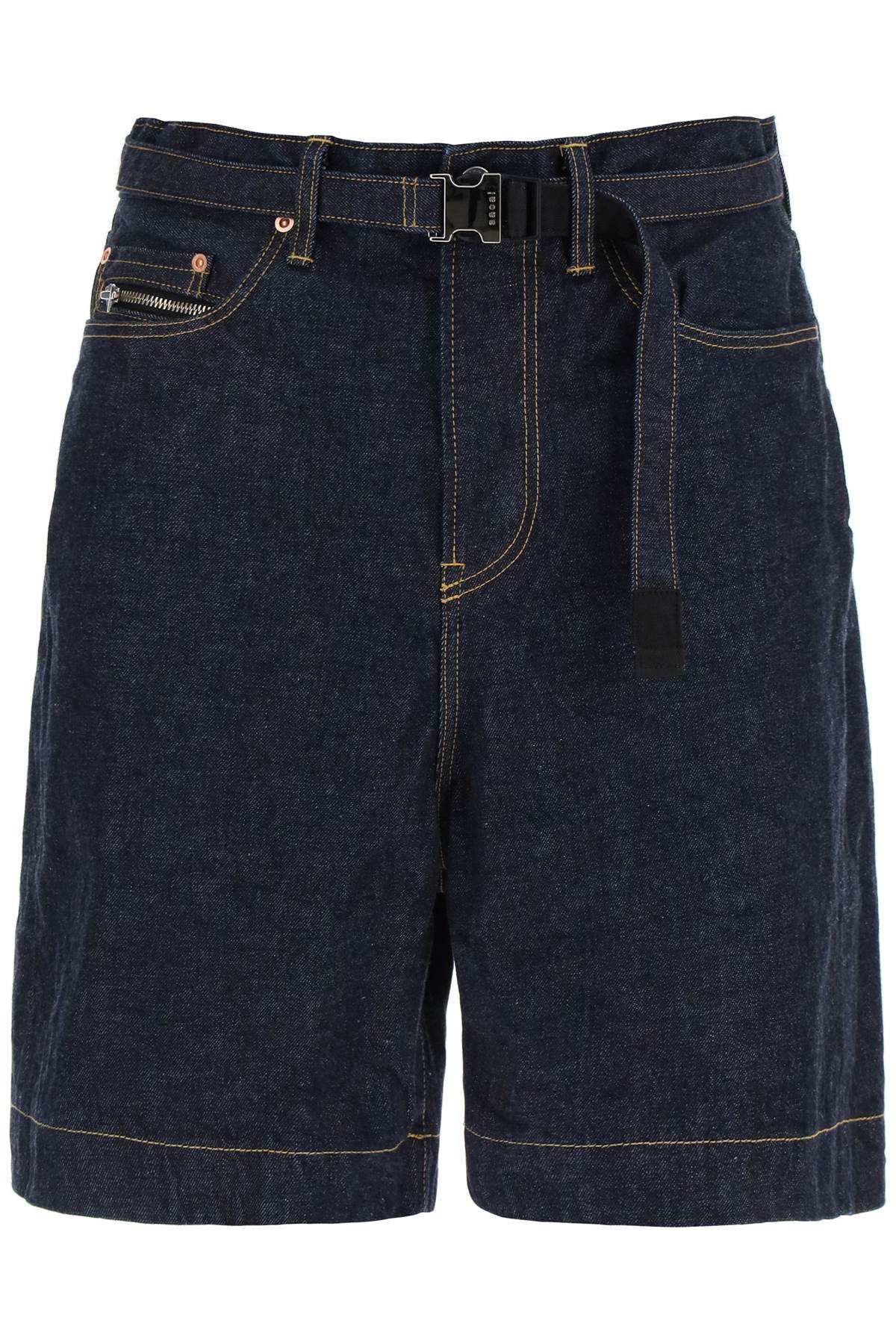 Sacai Denim Bermuda Shorts with Removable Belt image 0