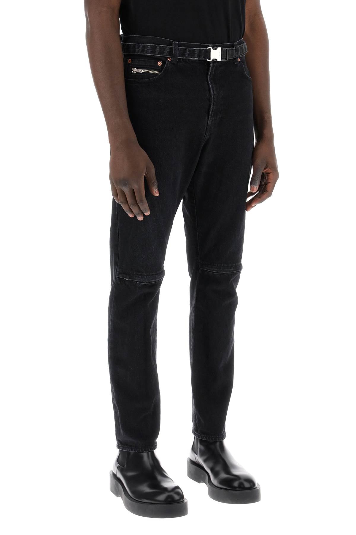 Sacai slim jeans with belt image 1