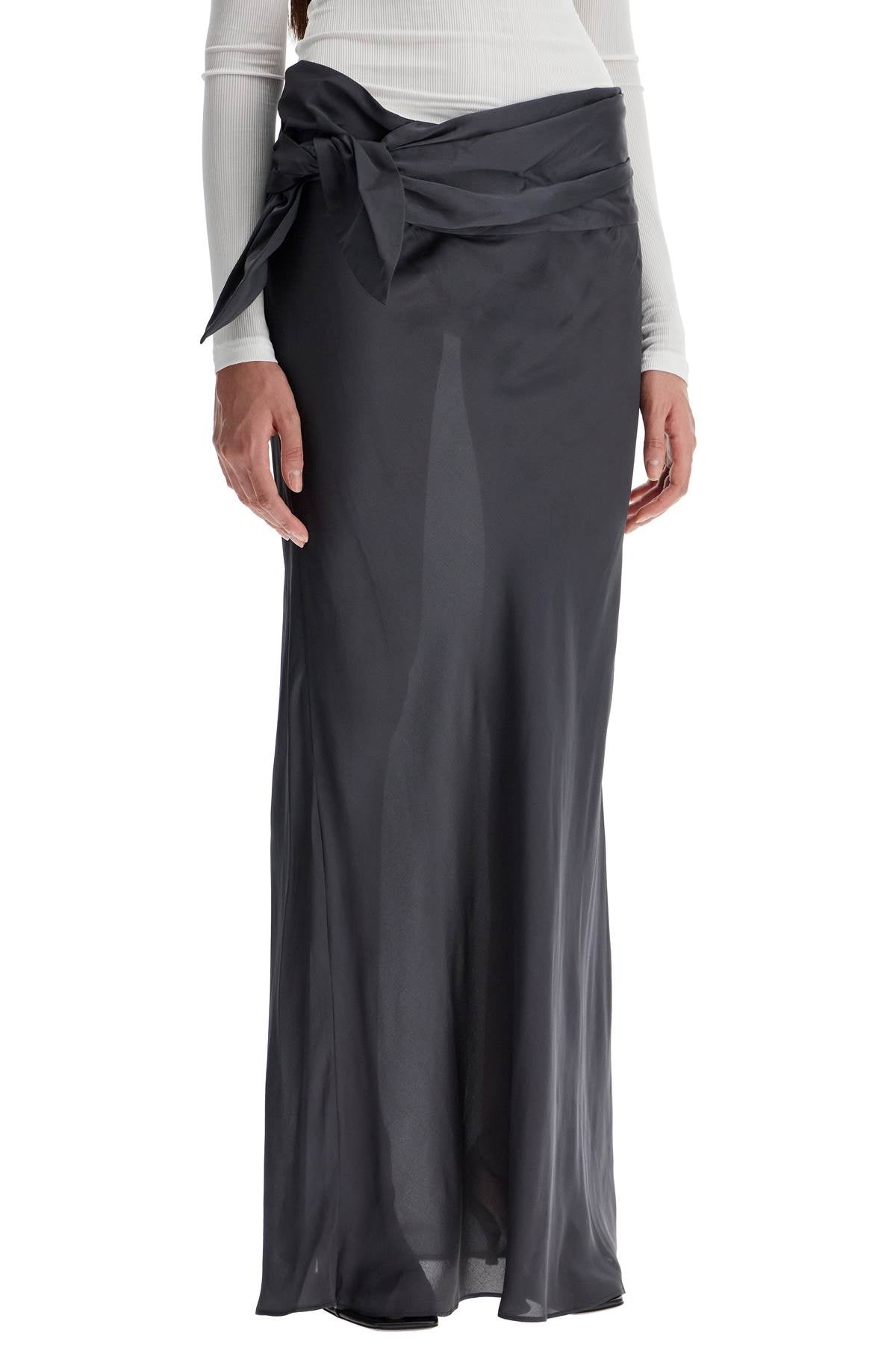 Christopher Esber Knotted Silk Satin Maxi Skirt image 1