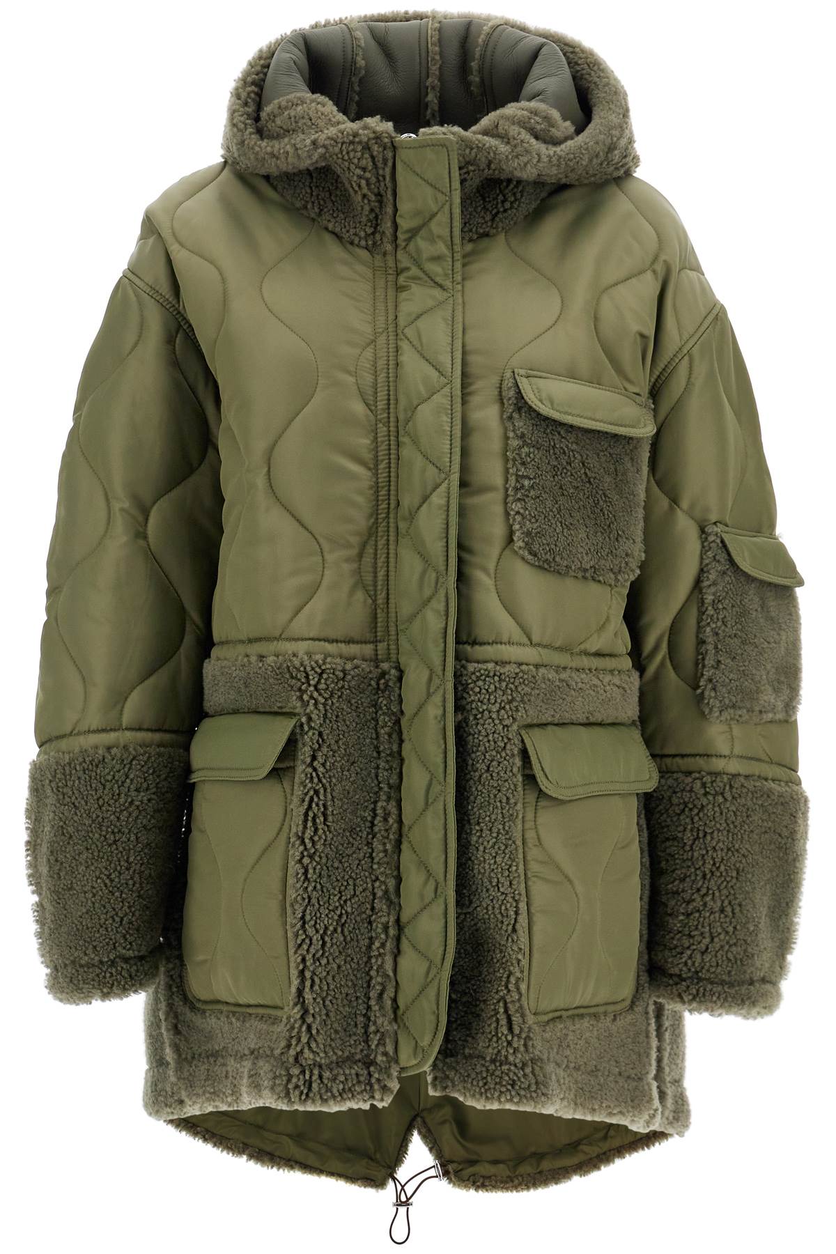 Blancha shearling and nylon parka image 0