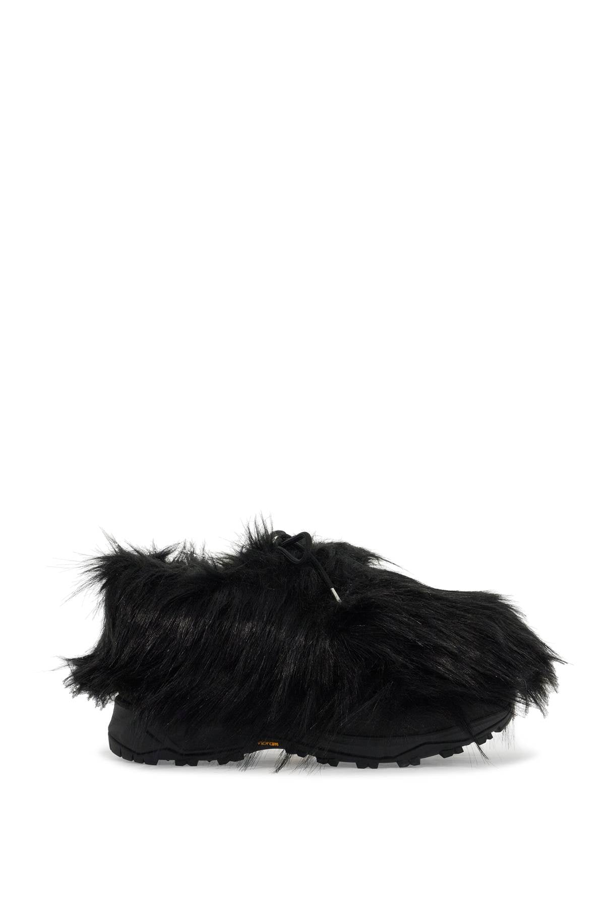 Sacai Lace-Up Fur Platform Sneakers image 0