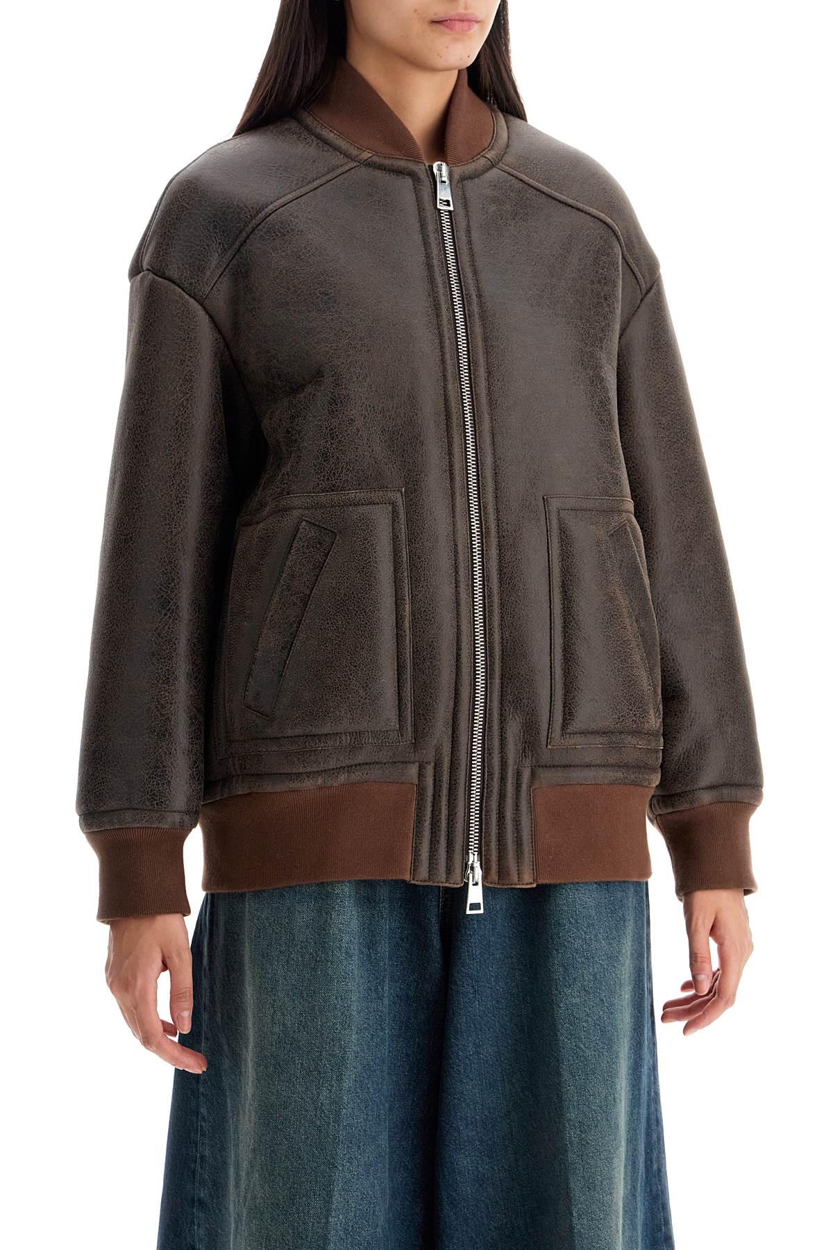 Blancha shearling bomber jacket image 1