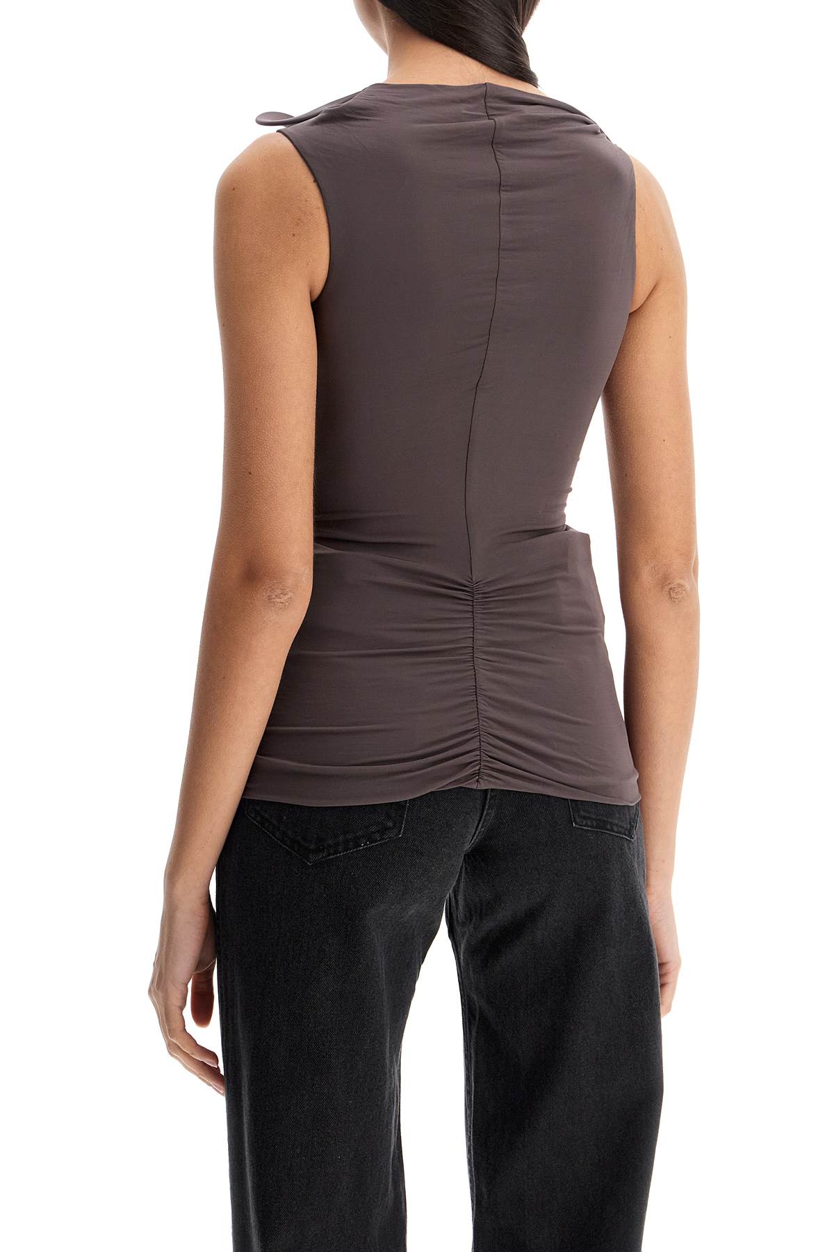 Christopher Esber smoke gray viscose tank top with wide neckline image 2