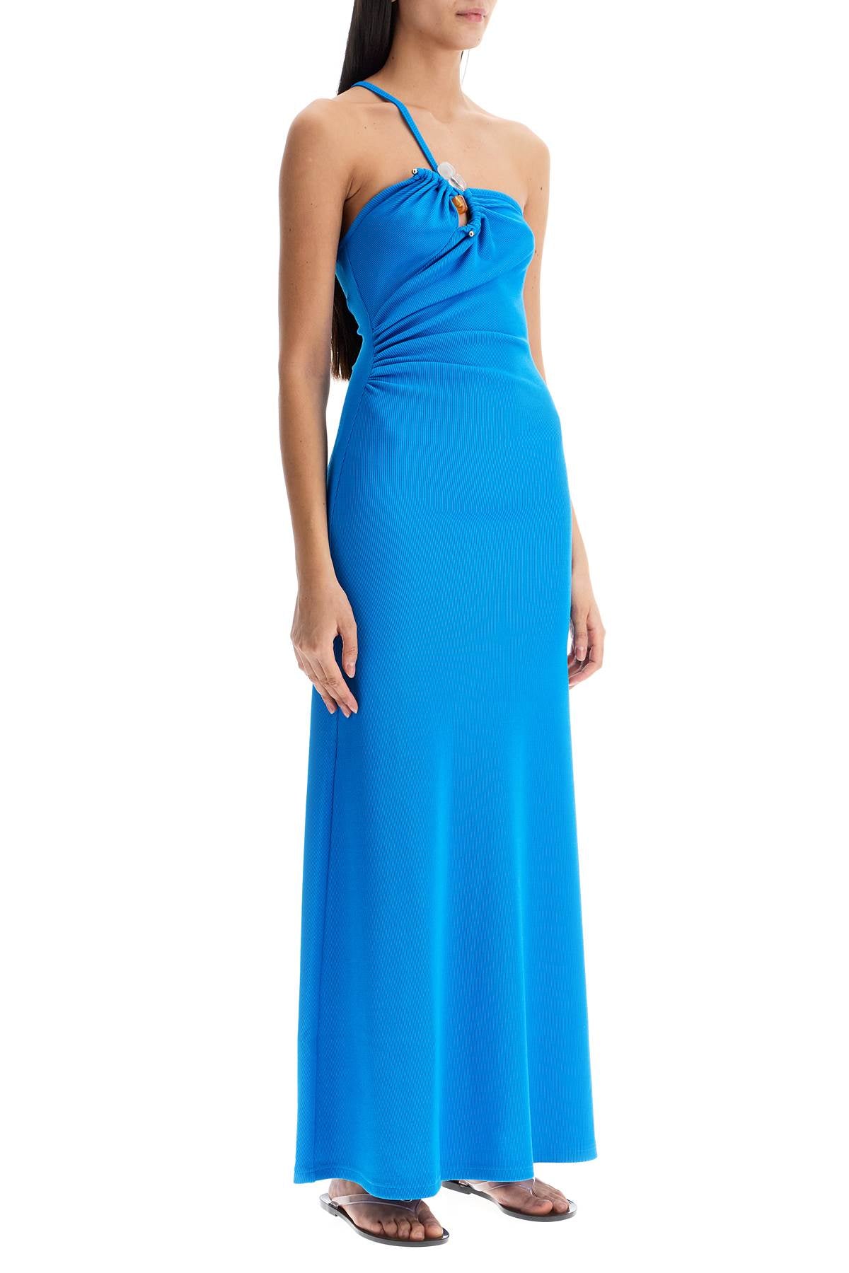 Christopher Esber One-Shoulder Maxi Dress with Natural Stones image 1