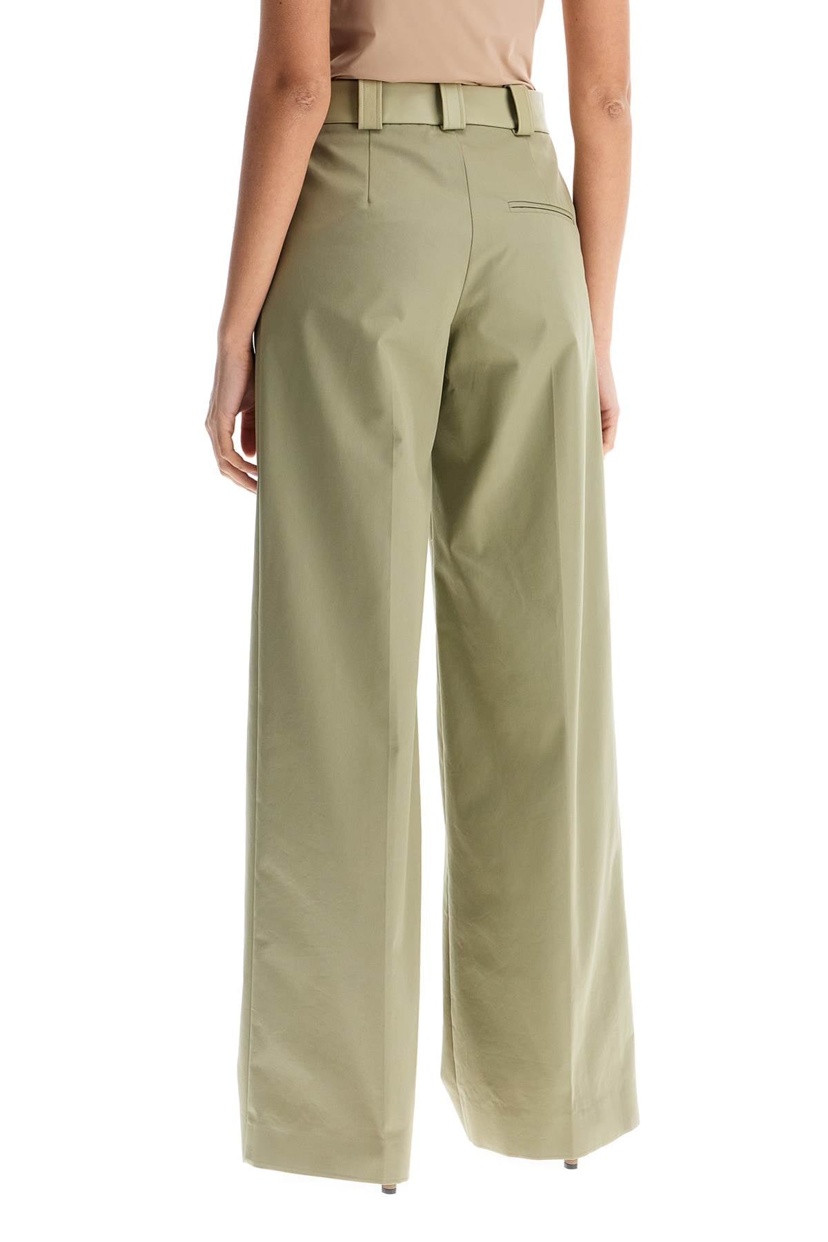 Christopher Esber wide leg green linseed cotton trousers image 2