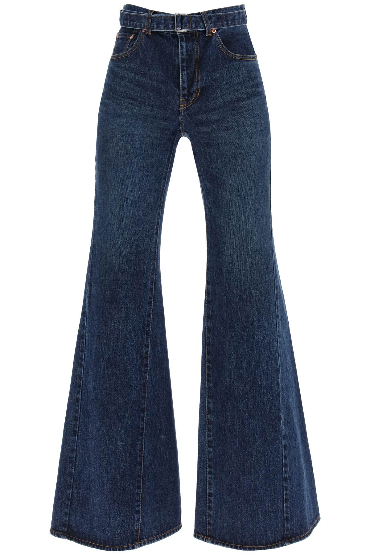 Sacai Bootcut Jeans with Matching Belt image 0