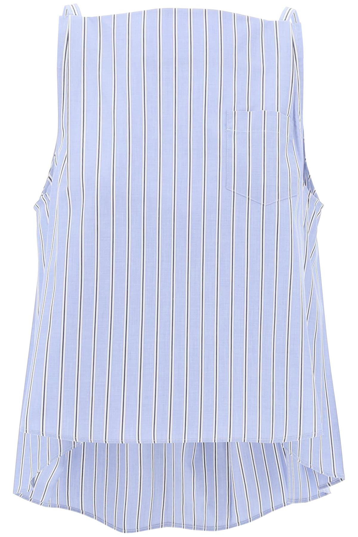 Sacai Striped Sleeveless Poplin Top image 0