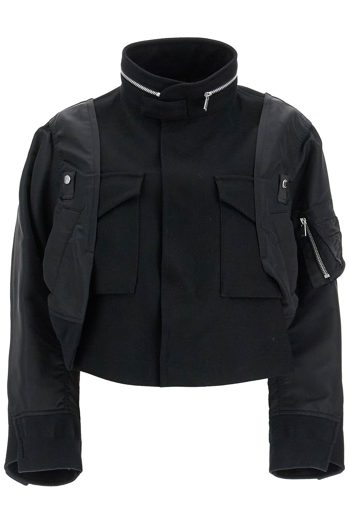 Sacai Boxy Wool & Nylon Jacket image 0