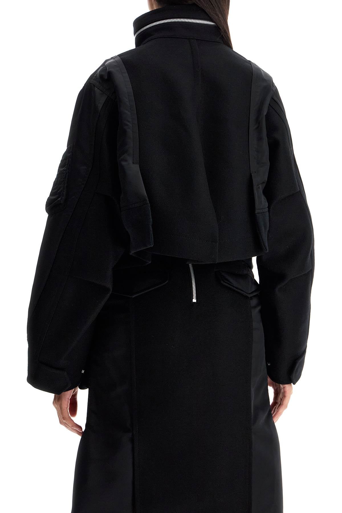 Sacai Boxy Wool & Nylon Jacket image 2