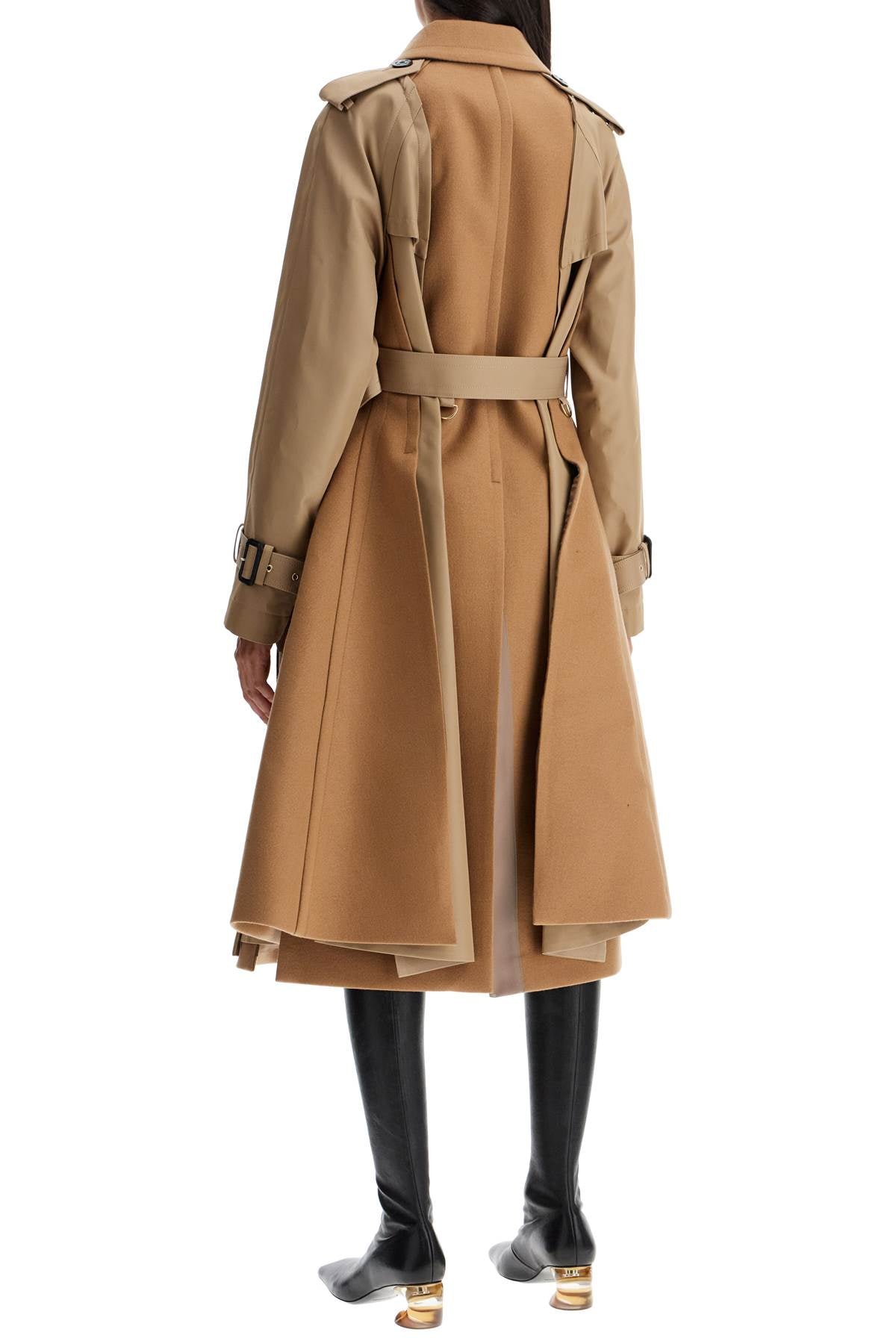 Sacai Hybrid Gabardine and Melton Wool Coat image 2