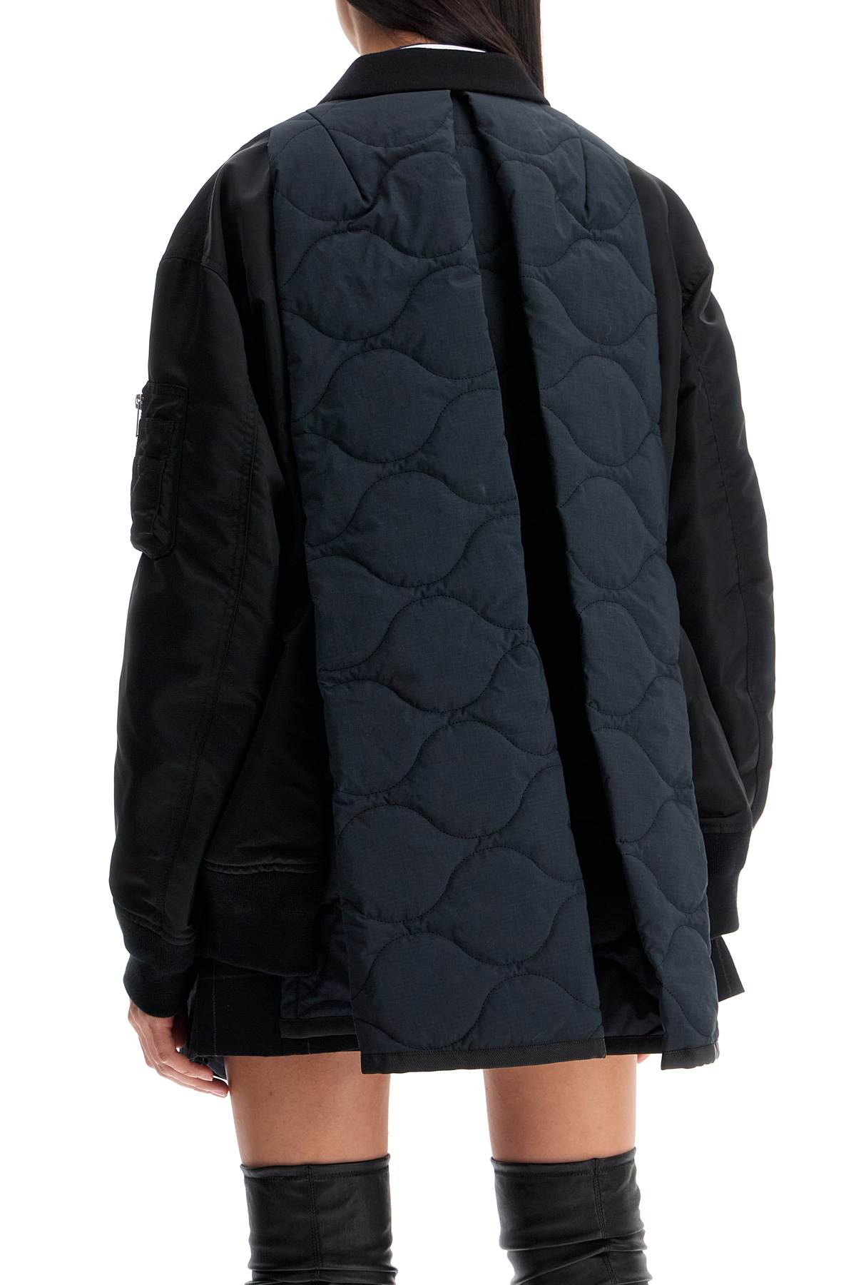 Sacai Hybrid Wool & Nylon Bomber Jacket image 2