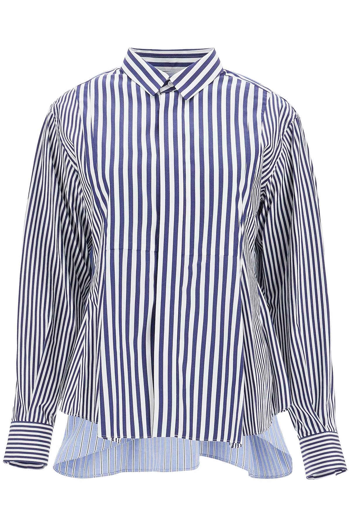 Sacai Striped Patchwork Poplin Shirt image 0