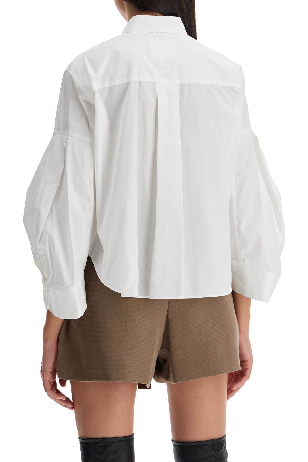 Sacai Boxy Cotton Poplin Shirt with Wide Sleeves image 2