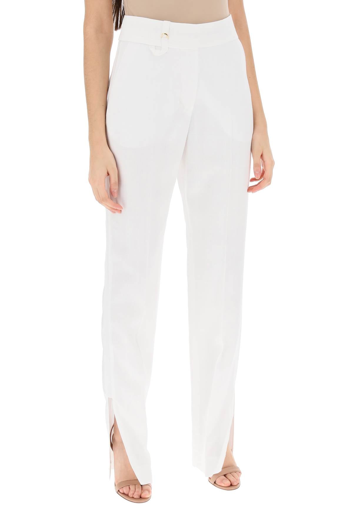 Jacquemus 'le pantalon tibau' slit pants image 1