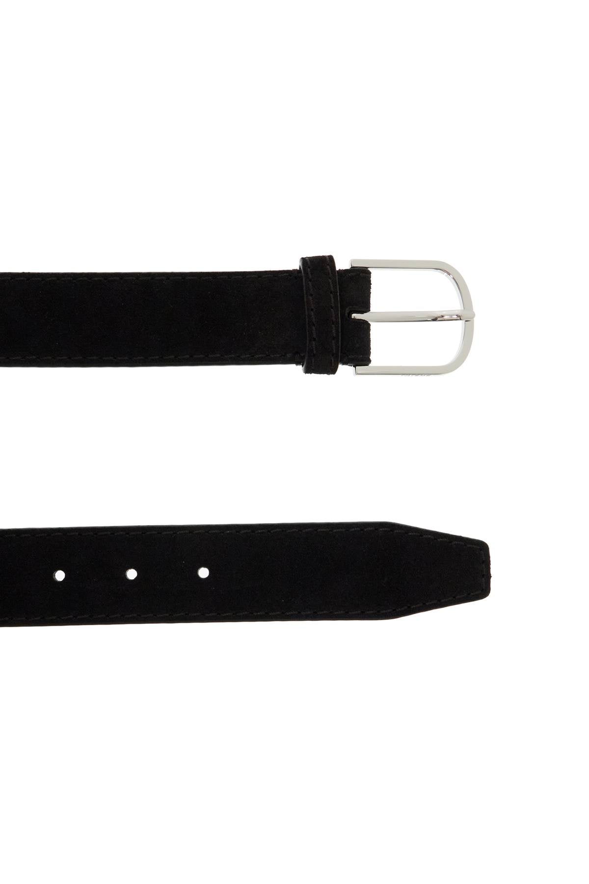 Toteme Wide Suede Leather Belt with Large Buckle image 1