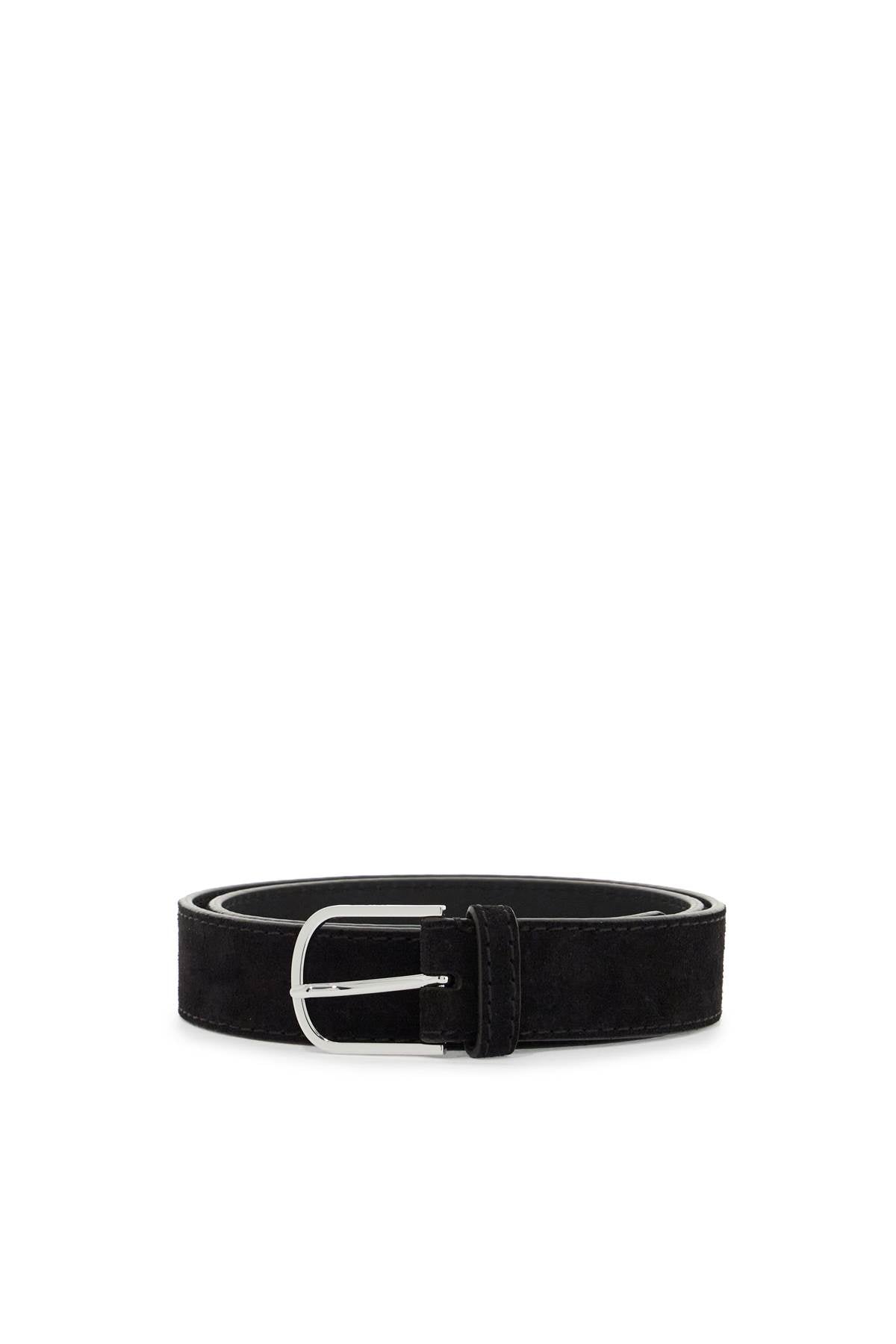 Toteme Wide Suede Leather Belt with Large Buckle image 0