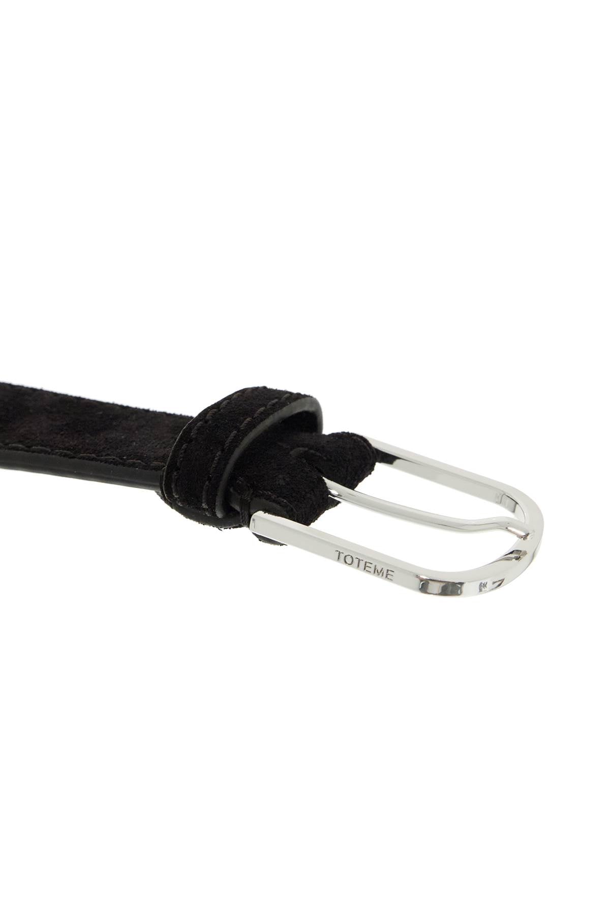 Toteme Wide Suede Leather Belt with Large Buckle image 2