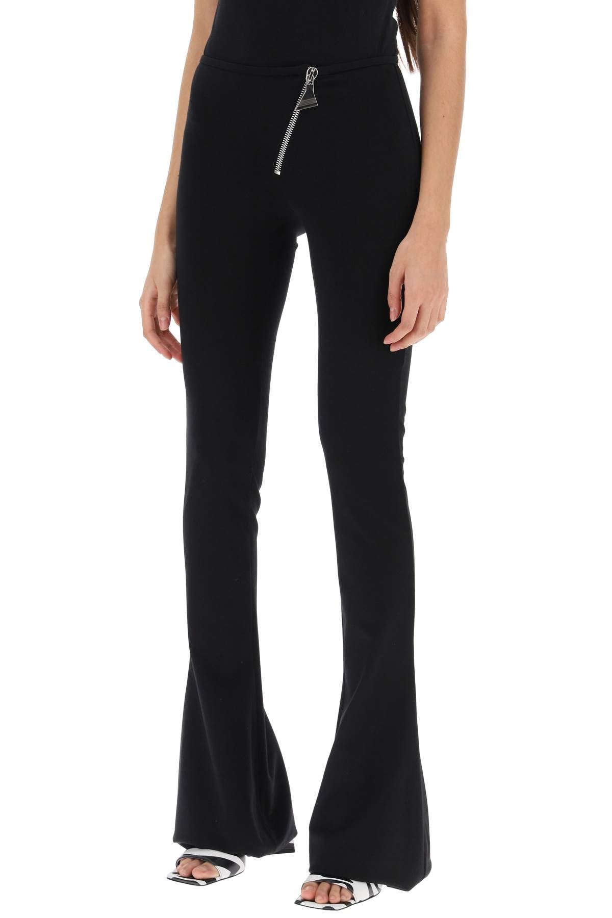 The Attico bootcut pants with slanted zipper image 3