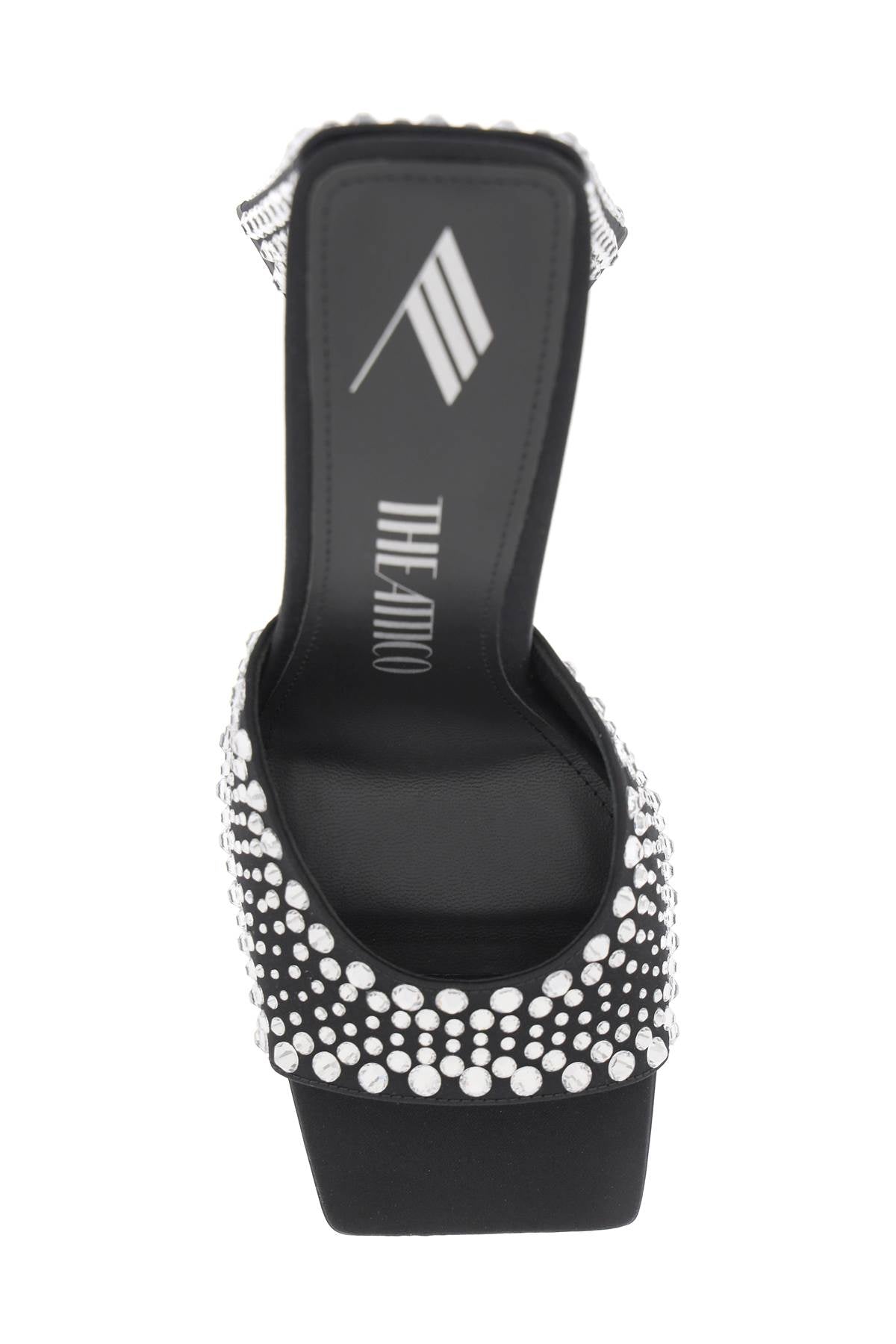 The Attico Devon Crystal-Embellished Satin Mules image 1