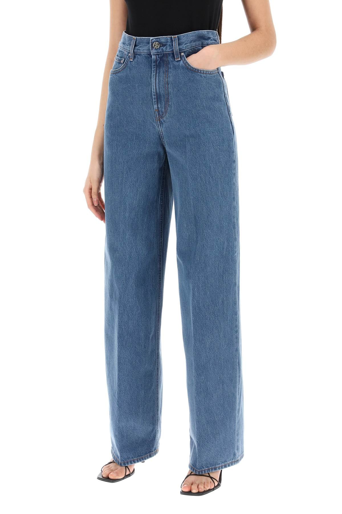 Toteme wide leg jeans in organic cotton image 3