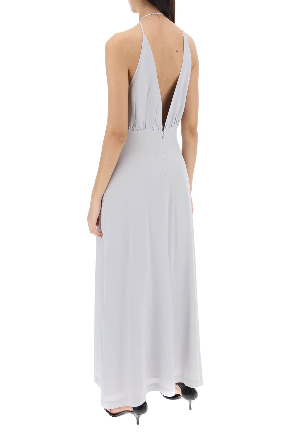 Toteme Silk Halter Maxi Dress with Side Pockets image 2