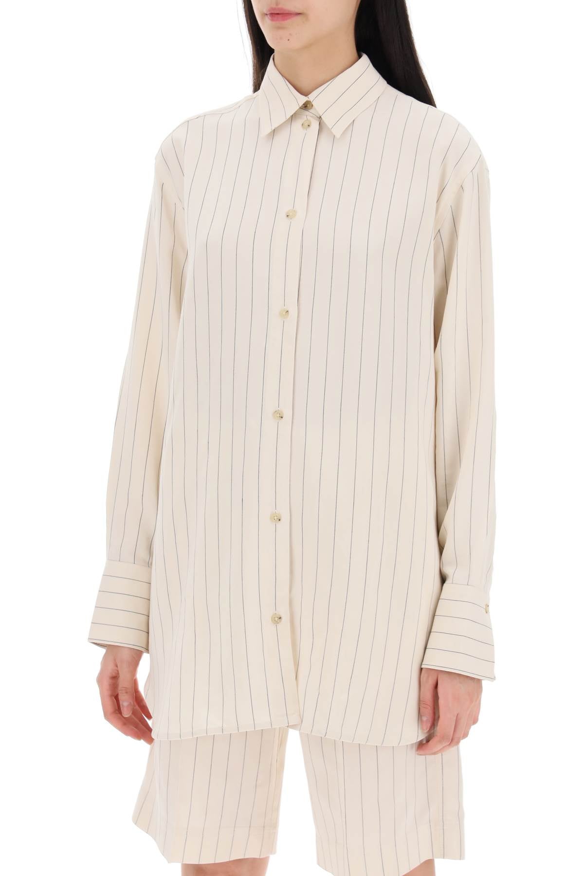 Totême Striped Viscose and Lyocell Shirt image 3