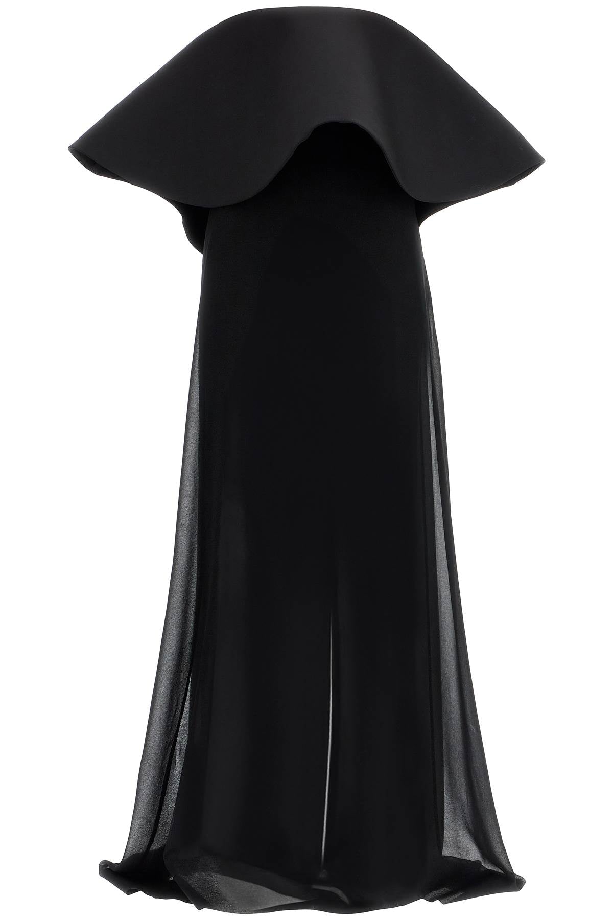 Jacquemus 'Le Vela' Maxi Dress: Wide & Flared Chiffon with Wool & Silk Ruffle image 0