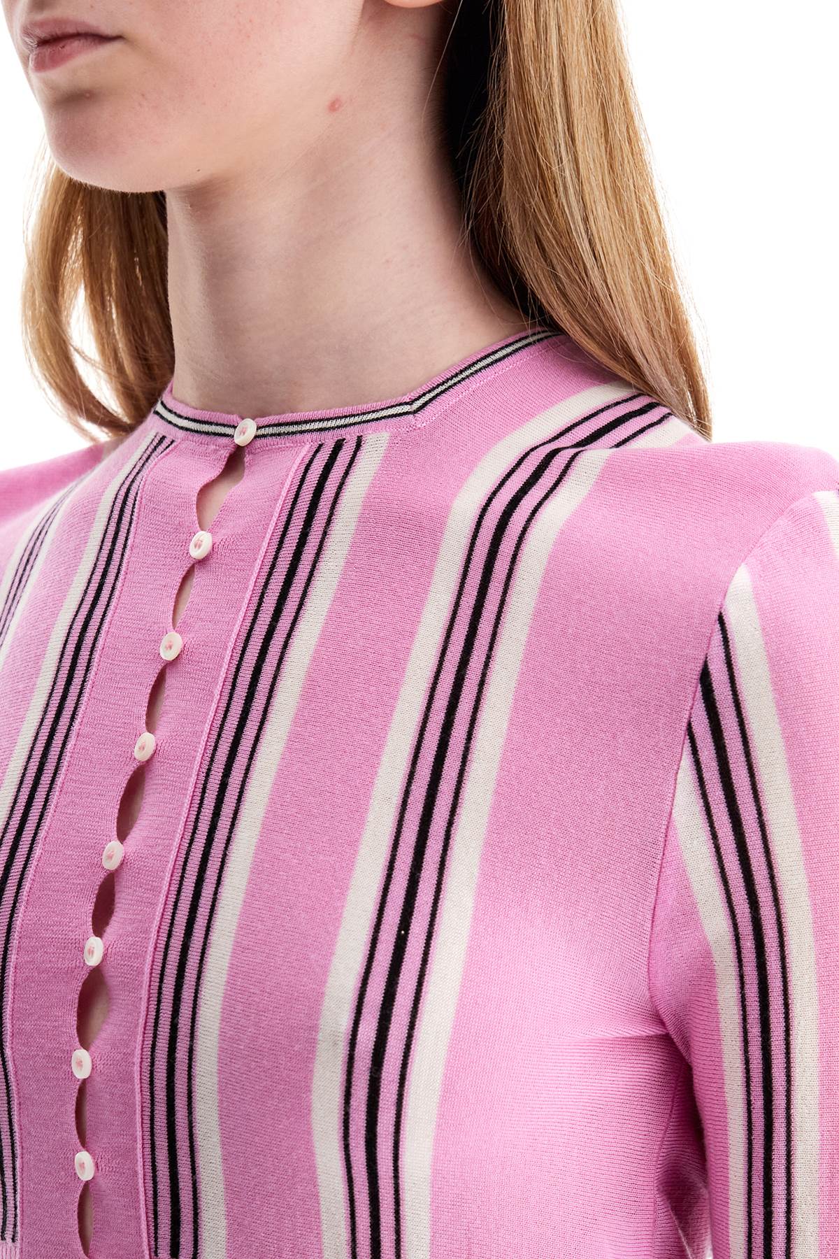 Jacquemus Striped Cropped Cardigan image 3