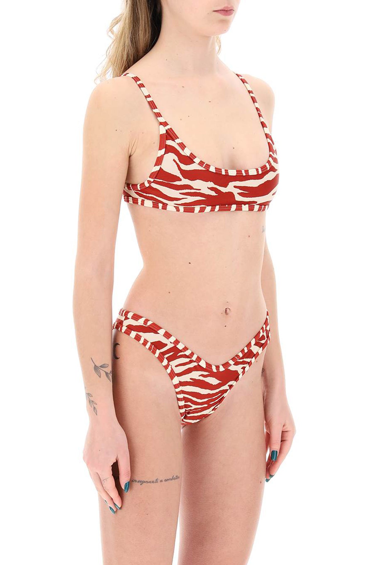 The Attico Zebra Print Bikini Set image 1