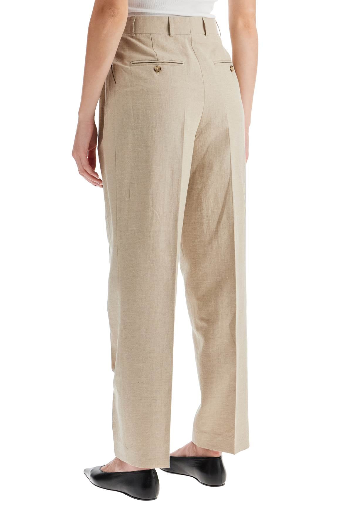 Toteme tailored linen blend trousers for men image 2