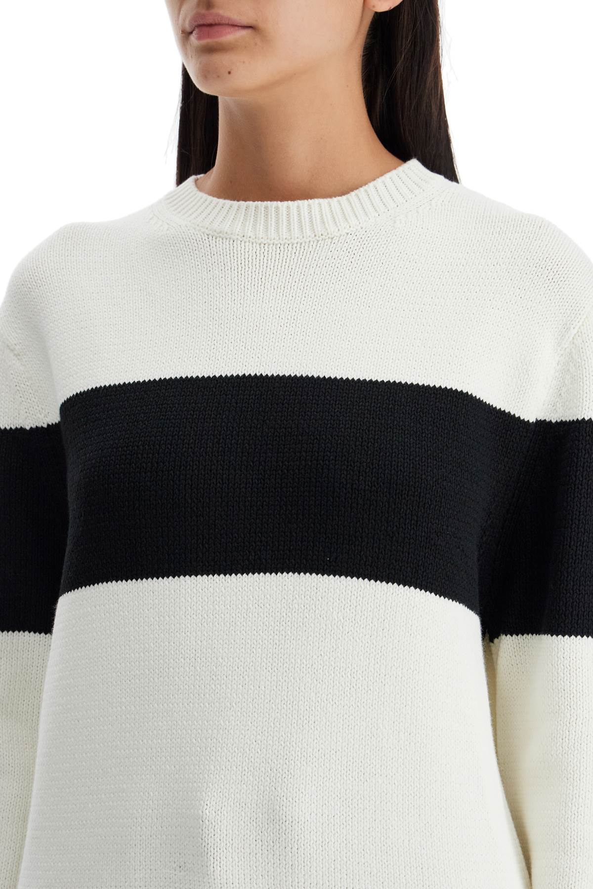 Toteme crewneck pullover with contrasting band image 3