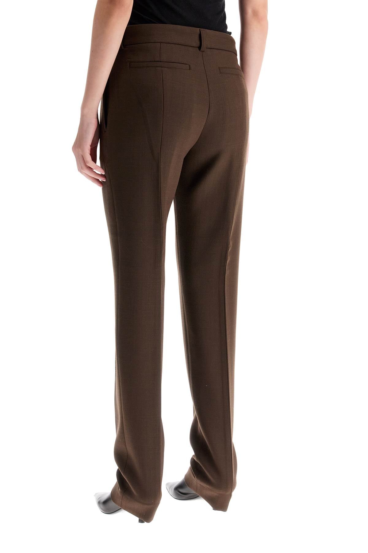 TOTEME Low-Waist Slim Fit Stretch Wool Twill Pants image 2