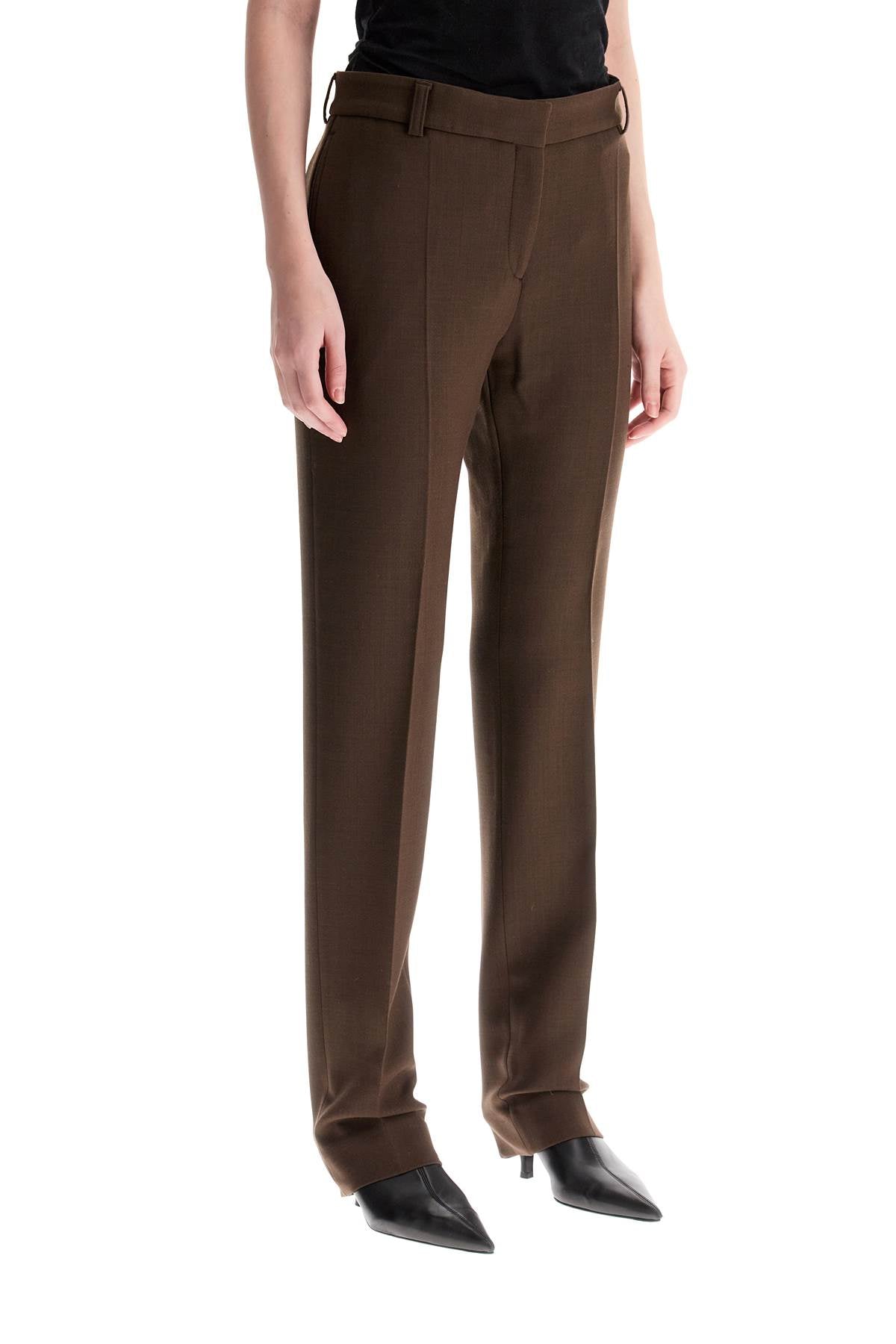 TOTEME Low-Waist Slim Fit Stretch Wool Twill Pants image 1