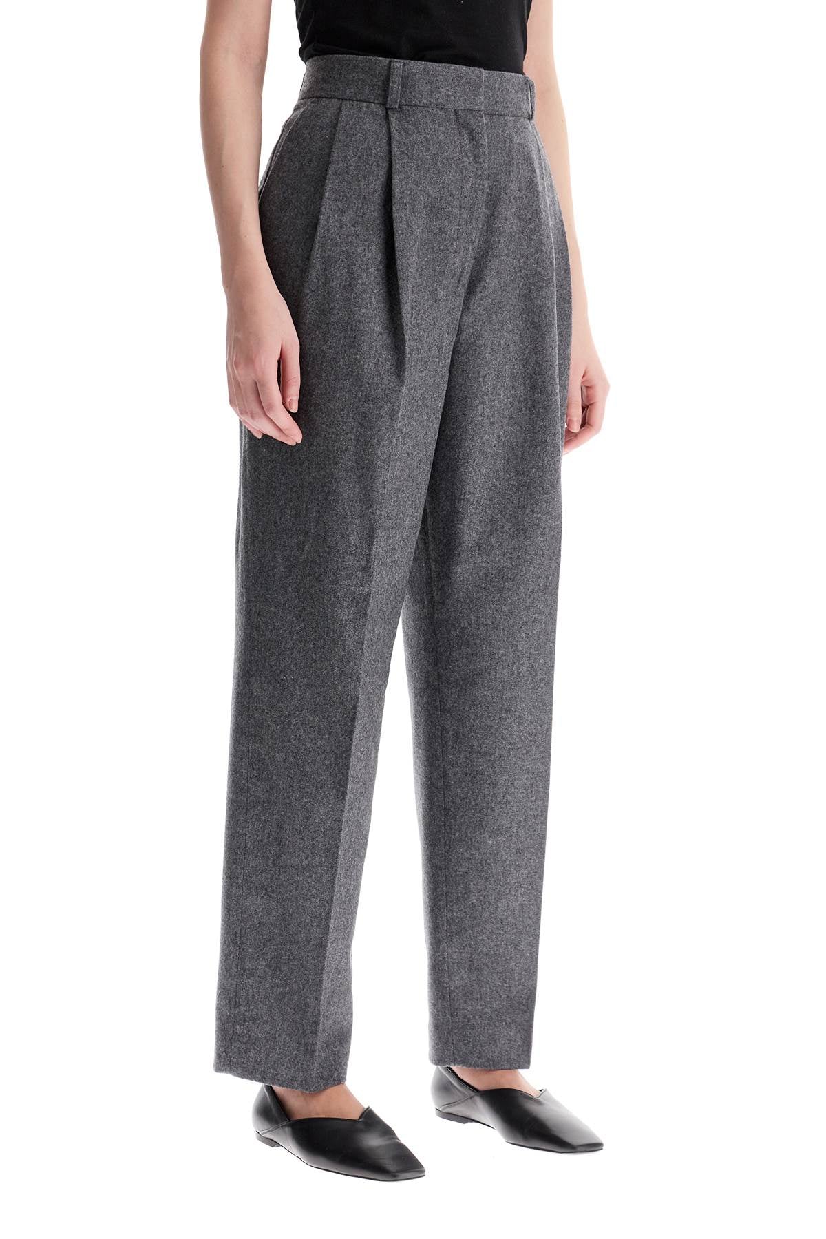 Toteme Double Pleated Wool Flannel Trousers image 1