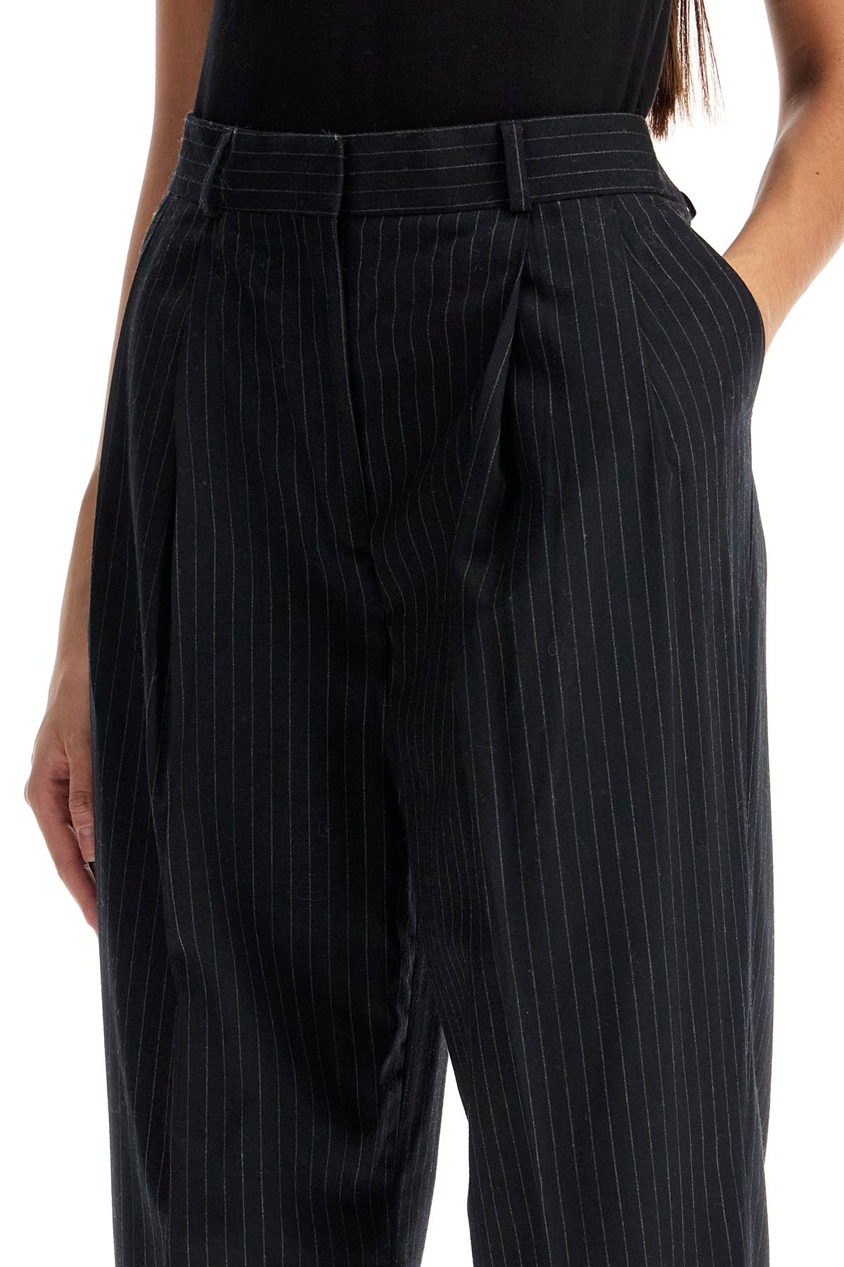 Totême Double Pleated Pinstripe Trousers image 3